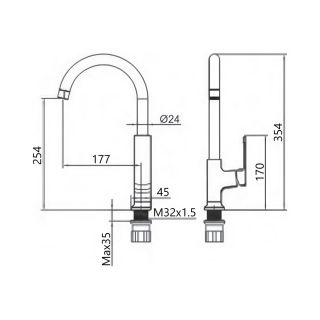 Смеситель для кухни Maretti Torino-GR TR31RZZ323, графит